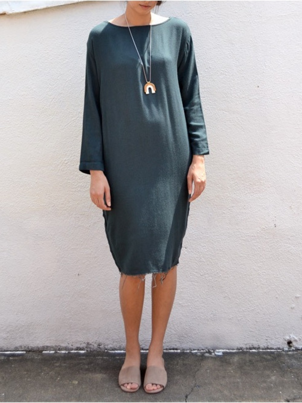 Black Crane Dark Shadow Slim Dress Sack Dress Womens Size‎ S